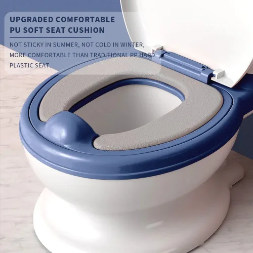 Miniatura 3 de Inodoro de entrenamiento para ir al baño, asiento de entrenamiento realista para ir al baño, silla de orinal para niños pequeños con asiento suave
