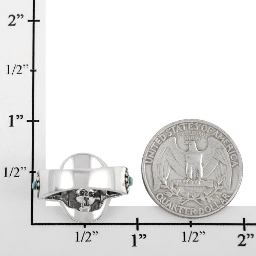 Miniatura 4 de Anillos de turquesa de plata de ley 925 y turquesa auténtica (SELECT COLOR)