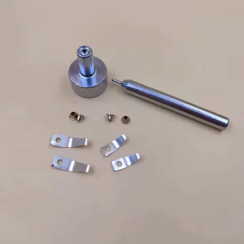 Kit de herramientas de remache de placa de resorte de leva para encendedor de 7 piezas, juego de base de perforación compatible con encendedores de