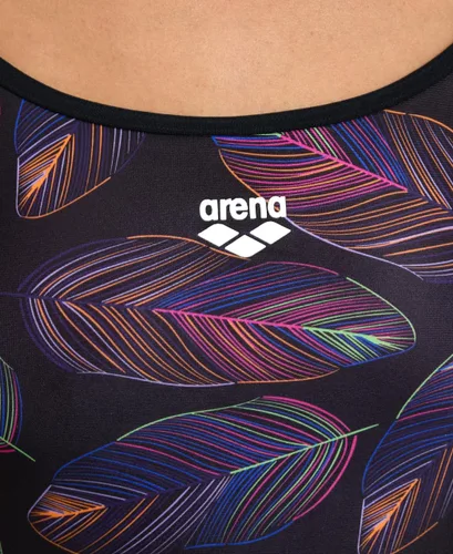 Miniatura 3 de Arena Traje de baño de espalda con refuerzo de hojas caídas para mujer