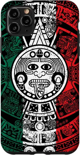 Miniatura 12 de Funda de la bandera de México con calendario azteca maya para iPhone 11