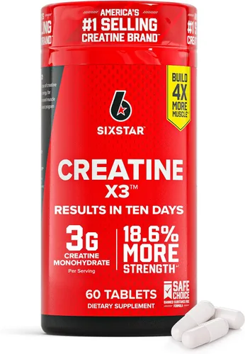 Píldoras de creatina | Seis estrellas después del entrenamiento X3 cápsulas de creatina | Mezcla de monohidrato de creatina | Recuperación muscular