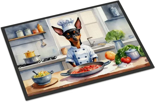 Miniatura 162 de Caroline's Treasures DAC6179MAT Affenpinscher - Tapete para puerta delantera, para interiores y exteriores, para entrada, antideslizante, lavable