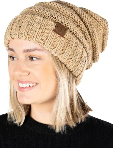 Miniatura 373 de Funky Junque Gorro de moda de punto trenzado de talla extragrande, grueso, abrigado, suave y holgado