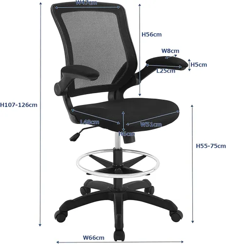 Miniatura 3 de Silla giratoria Modway Veer, Negro