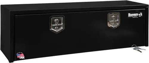 Miniatura 16 de Buyers Products 1703349 - Caja de acero negro para debajo de la carrocería con pestillo de mango en T, 14 x 12 x 18 pulgadas, caja de herramientas