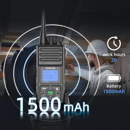 Miniatura 7 de SAMCOM Walkie Talkie Radio bidireccional de largo alcance de 5 vatios recargable con micrófono parlante, radios de 2 vías SAMCOM de alta resistencia