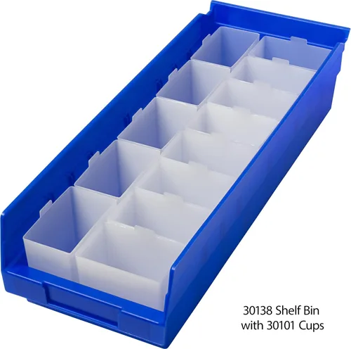 Miniatura 8 de Akro-Mils 30101 - Contenedor de plástico para clasificar piezas pequeñas en estantes (2 x 3-1/4 x 3 pulgadas), color blanco, caja de 48
