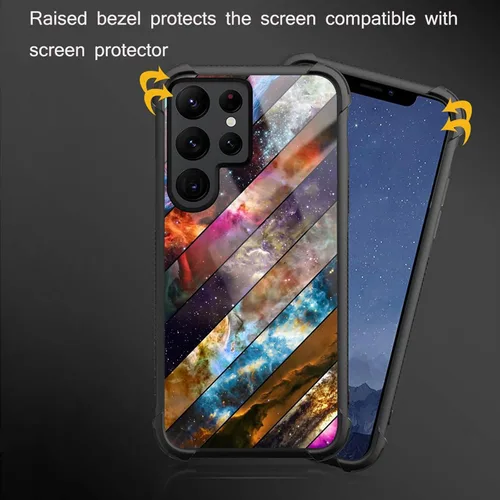 Miniatura 3 de CARLOCA Funda compatible con Samsung Galaxy S22 Ultra, diseño gráfico de identidad abstracta de nebulosa, a prueba de golpes, antiarañazos
