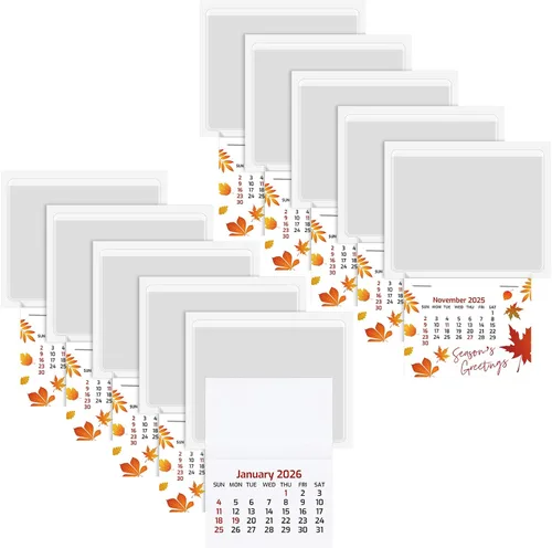Miniatura 9 de Glenmal 5 Piezas 2026 Calendario Despegable y Adhesivo 2-en-1 Calendario para Coche Adhesivo para Pared Calendarios Adhesivos con Bolsillo