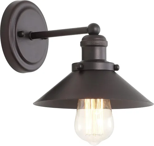 Miniatura 13 de JONATHAN Y JYL7427B JYL7427B del 17 de julio, lámpara de pared de sombra metálica de 44.5 cm con 2 luces, estilo granja contemporáneo transicional