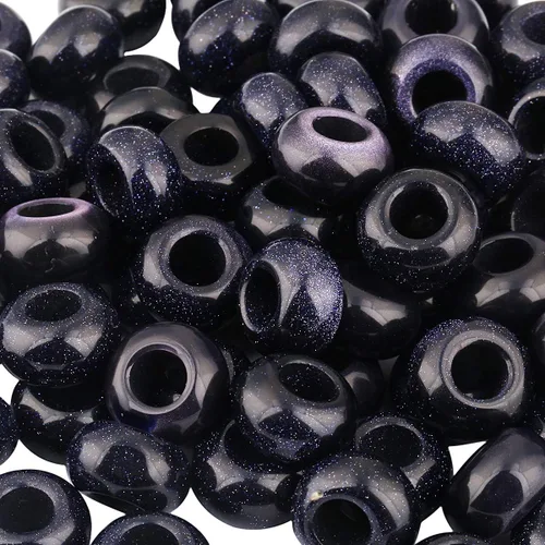 Miniatura 17 de TUMBEELLUWA Cuentas de piedras preciosas naturales para hacer joyas, cuentas redondas con orificio grande sueltas, paquete de 15, jade amarillo