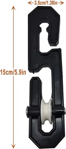 Miniatura 2 de ZLY Esparcidor de tendedero de aluminio de plástico, accesorios de tendedero para cargas pesadas y tendedero largo (paquete de 2, negro)