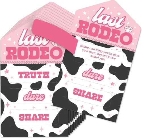 Miniatura 11 de Big Dot of Happiness On Cloud 9 - Juego de 12 tarjetas de encurtidos para despedida de soltera o despedida de soltera – Truth, Dare, Share Pull Tabs