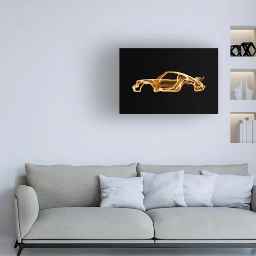 Miniatura 3 de Lienzo decorativo para pared, diseño de Octavian Mielu 'Porsche 911 Turbo' para decoración de sala de estar, dormitorio u oficina, 12 x 19 pulgadas