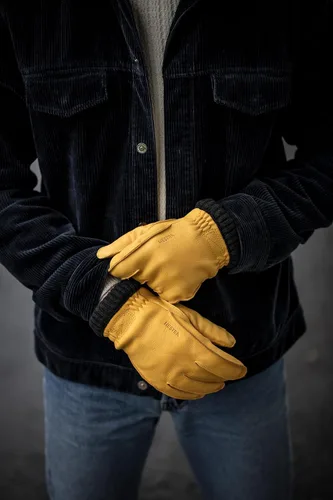 Miniatura 7 de Hestra mens Mens Leather Work Gloves Deerskin Primaloft Rib Winter Glove
