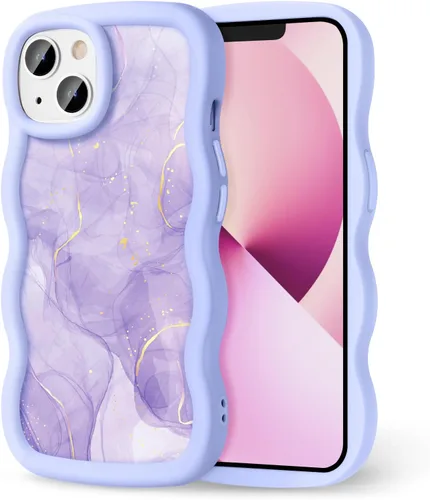 Miniatura 83 de Compatible con iPhone SE/8/7 Funda para Mujeres y Niñas, Marco Ondulado Rizado con Patrón Lindo, Estética Delgada Suave Silicona TPU Parachoques
