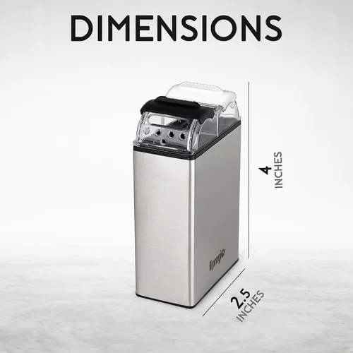 Miniatura 4 de Salero y pimentero – Coctelera de acero inoxidable de doble especia – Dispensador de sal y pimienta 2 en 1 con agujeros de vertido ajustables 2.3