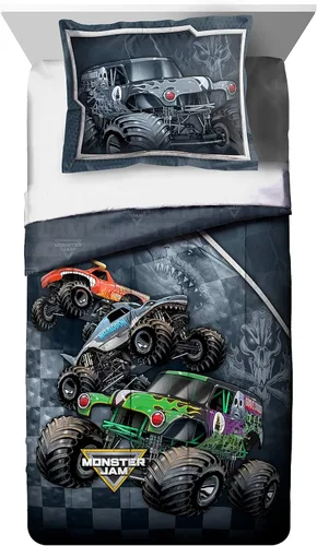 Miniatura 4 de Jay Franco Monster Jam Grave Digger - Juego de cama matrimonial con cesta desplegable