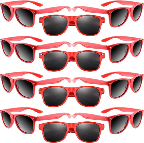 Morcheiong Paquete de 12 lentes de sol de fiesta a granel para cumpleaños, fiesta de verano, bolsas de regalo, regalos