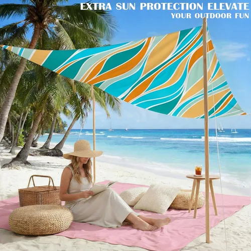 Miniatura 125 de Famstar Beach Blanket Oversized Extra Large 78"X81"/10'X9',Waterproof Sandproof Beach Blanket 2-8 Adults Lightweight Durable for Travel Camping