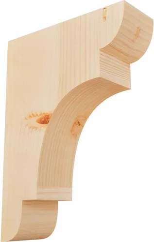 Miniatura 77 de Ekena Millwork COR04X12X12NEB00RWR 4 pulgadas de ancho x 12 pulgadas de profundidad x 12 pulgadas de alto New Brighton Rough Sawn Corbel, cedro rojo