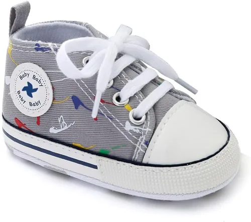 Miniatura 54 de Zapatos deportivos de lona de lona para bebés y niñas, suela antideslizante suave, suela antideslizante