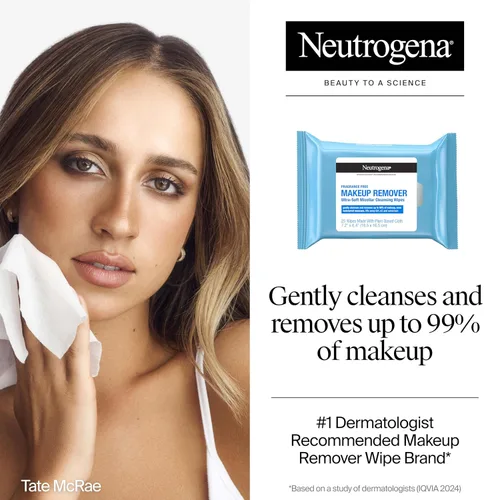 Miniatura 2 de Neutrogena Toallitas de limpieza para eliminar la suciedad, aceite, maquillaje y máscara impermeable para viajes y viajes, 20 unidades (paquete de 6)