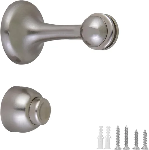 Miniatura 19 de Design House Paquete de 10 topes de puerta de acero sólido con punta de goma suave, topes de puerta para pared, protegen paredes y puertas, Oil