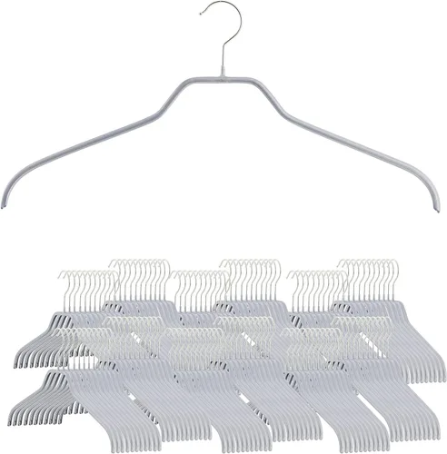 Miniatura 13 de MAWA Ft Reston Lloyd Silhouette Series - Percha antideslizante que ahorra espacio para camisas y vestidos, estilo 41/F, juego de 10, color blanco