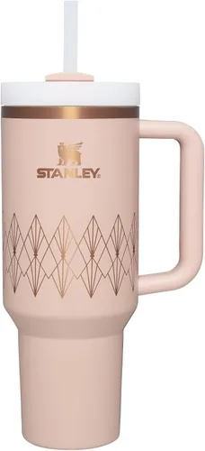 Miniatura 128 de Stanley Quencher H2.0 - Vaso de acero inoxidable con asa, pajilla y tapa FlowState giratoria de 3 posiciones; aislamiento térmico, sin BPA; apto