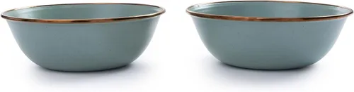 Miniatura 21 de Barebones Juego de 2 tazas de café esmaltadas de 16 onzas, taza de campamento con borde de acero inoxidable