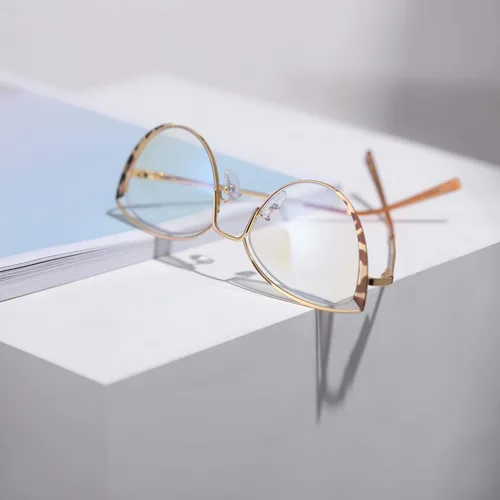 Miniatura 2 de MORESHINE Lentes de bloqueo de luz azul de ojo de gato para mujer, anteojos para lectura/computadora/TV/teléfonos, fatiga ocular Leopardo