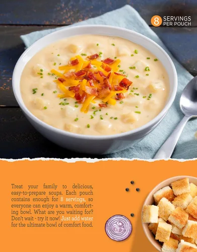 Miniatura 4 de READYWISE - Cocina simple, favoritos de sopa, paquete variado, 8 porciones por bolsa, mezcla de sopa, tamaño familiar, MRE, alimentos liofilizados