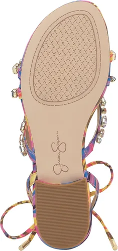Miniatura 4 de Jessica Simpson Sandalias planas con cordones Rabenie para mujer