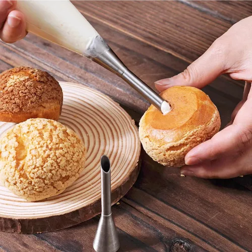 Miniatura 2 de Boquilla para Rellenar con Crema 3 Piezas, Herramienta de Relleno de Cupcakes con 20 Bolsas de Repostería Desechables para Rellenar Donas, Cupcakes