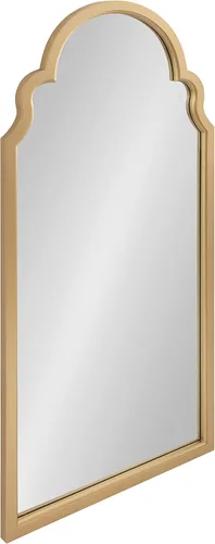 Kate and Laurel Hogan - Espejo de pared arqueado con marco de madera; 24 x 48; dorado; espejo marroquí glamoroso para decoración sofisticada de pared