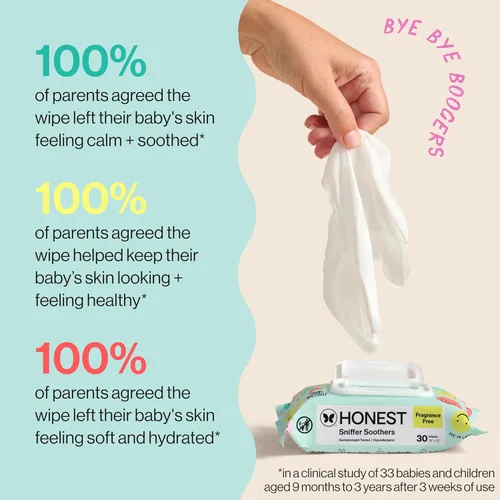 Miniatura 5 de The Honest Company Toallitas eliminadoras de mocos a base de plantas, calmante para la nariz con aloe, hipoalergénicas, piel sensible, verificado