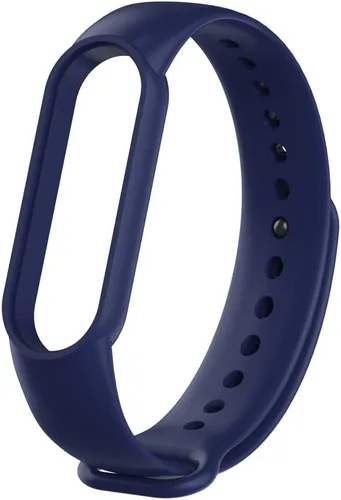 Miniatura 2 de Senter Correa de reloj de silicona suave Banda de repuesto para Xiaomi Mi Band 5 y Mi Band 6 Smart Watch Azul oscuro