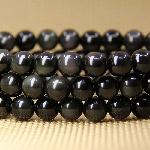 Miniatura 3 de Pulsera elástica hecha a mano con gemas semipreciosas de 0.315 in, cuentas redondas, 7 pulgadas, unisex