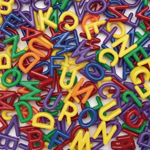 Colorations LETBD - Cuentas de letras grandes, plástico, 300 piezas, lenguaje, artes y manualidades, para niños, cuerdas, profesores, habilidades