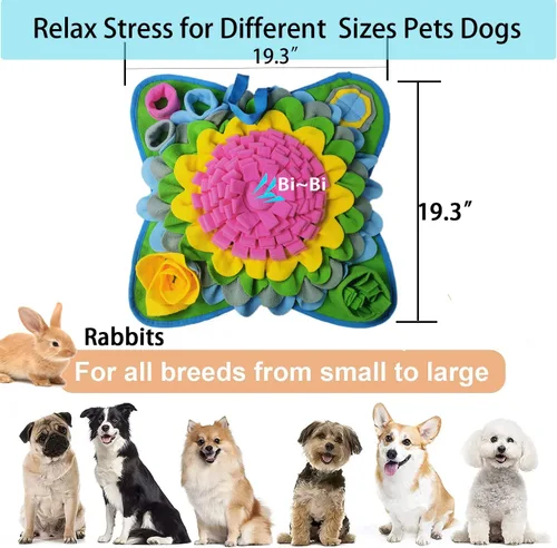 Miniatura 3 de Tapete de olfateo para perros, tapete de alimentación para cachorros, tapete para olfatear mascotas, gatos y gatos, interactivo, juguetes