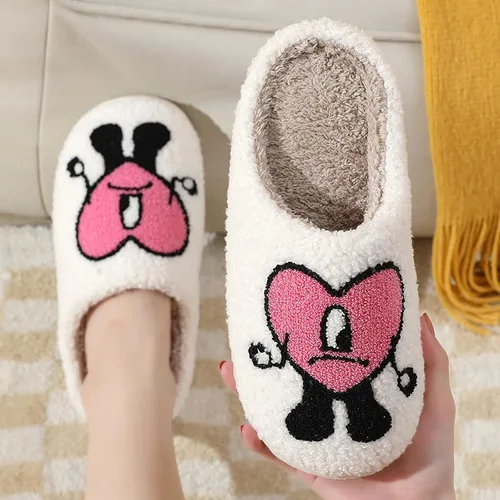 Miniatura 5 de Qubuwalk Christmas Elk Slippers Bad Cute Bunny Slippers Warm Fuzzy Slippers Cozy House Slippers for Women Men Slip-on Indoor Outdoor Slippers