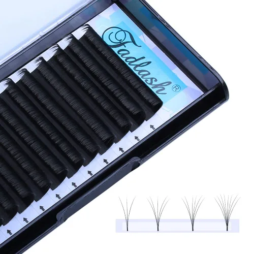 Miniatura 16 de FADLASH Extensiones de pestañas con rizo D, 0.07 mm, bandeja mixta fácil de usar, pestañas de volumen 2D-10D, autoaplicables, 15-20 mm