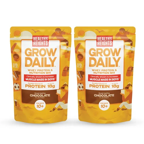 Miniatura 10 de Healthy Heights Grow Daily Kids - Mezcla de bebida proteica (liso) - Batido alto en proteínas para niños de 10 años, 21.6 onzas