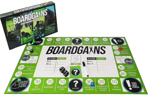 BoardGains Pro - Juego de mesa de fitness | Maestros, entrenadores y padres de PE Uso para entrenamientos grupales, ejercicio en casa y educación