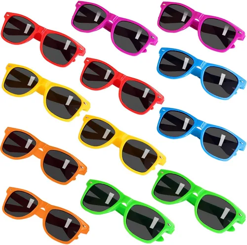 INNOCHEER Gafas de sol de fiesta para niños con protección UV400, gafas de sol de neón para niños y niñas, gran regalo para recuerdos de fiesta,