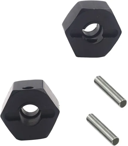 Miniatura 6 de Compartir Goo Aleación de Aluminio 0.472 in Rueda Drive Hex Hub Adaptador con Pasadores Compatible con Axial SCX10 90046 Tamiya CC01 1/10 RC Crawler
