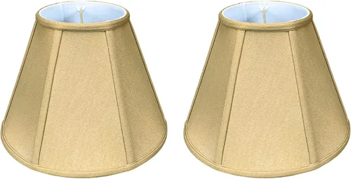 Miniatura 33 de Royal Designs, Inc. BS-707FC-6AGL Deep Empire Basic - Pantalla para lámpara con clip de llama, 3.5 x 6 x 5.75 pulgadas, color dorado antiguo