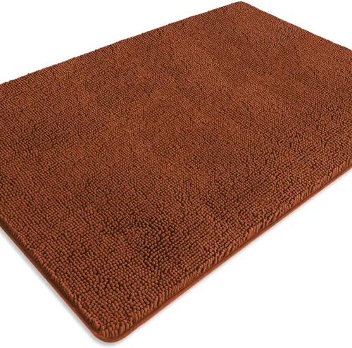 Miniatura 655 de Alfombra de baño pequeña de 12 x 18 pulgadas, lavable y absorbente, antideslizante, alfombra de baño de felpilla gruesa y suave para baño, ducha